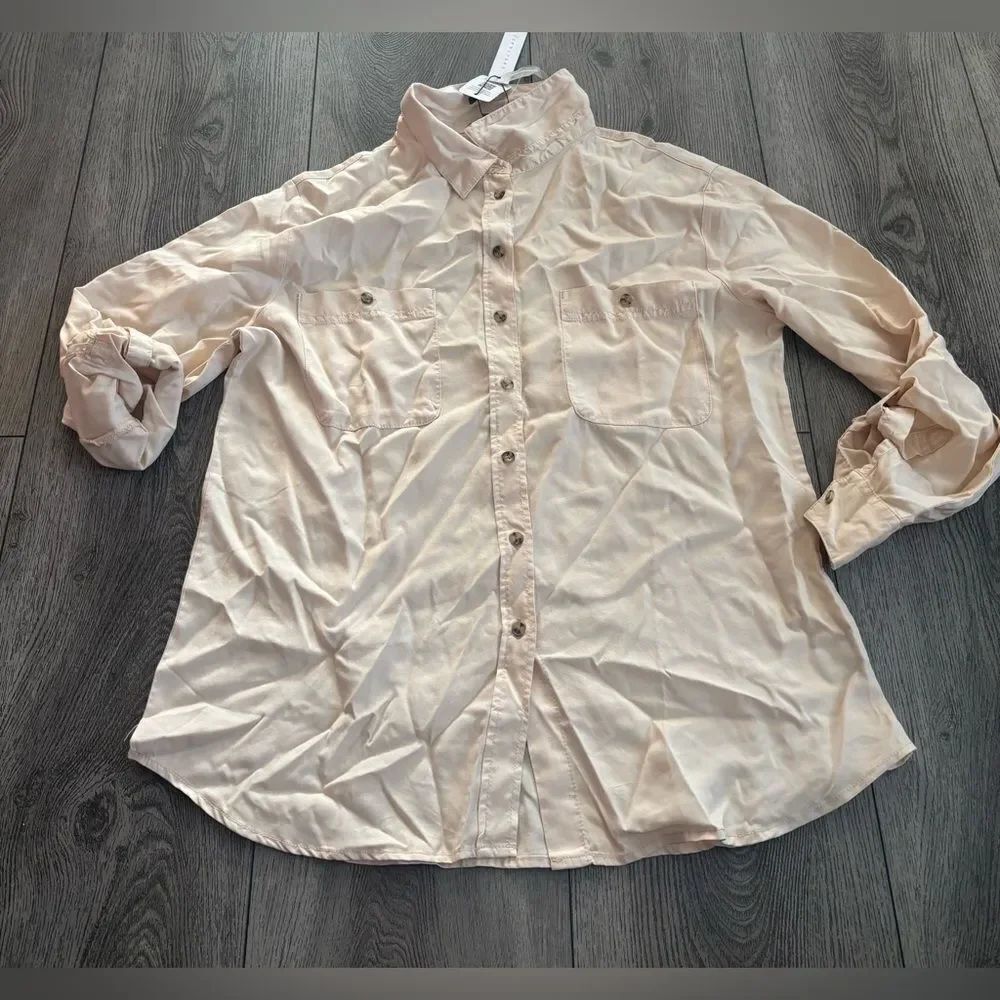 Sanctuary Cream Button-Up Shirt